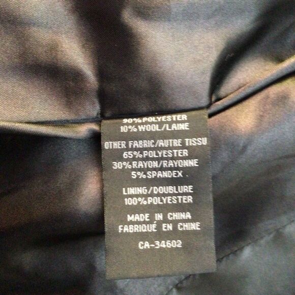 MARIO Serrani Italy blazer wool blend Italian designer size 4 black white - Picture 7 of 13